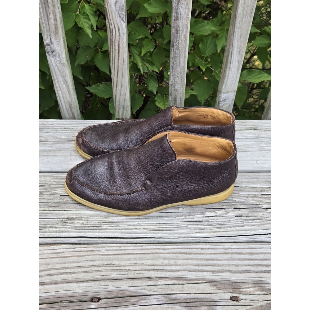 Loro Piana Open Walk Brown Soft Leather Chukka Ankle Shoes EU 42.5/US 9.5